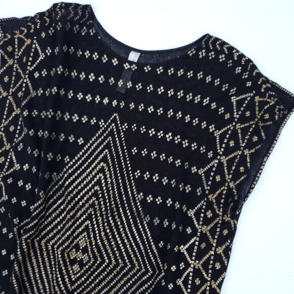 Free People New Romantics Black Beaded Shift Dress - Picture 2 of 10